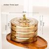 Multi layer Transparent Snacks Box Dust-proof Acrylic Dry Fruit Tray Candy Nut Storage Box Modern Living Room Sundries Container