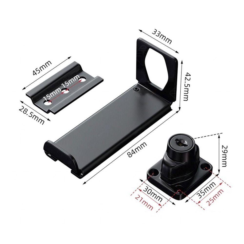 New Stainless Steel Door Clasp Lock 90 Degree Right Angle Door Latch Anti-theft Burglar-proof Gate Latch Household Door Hasp