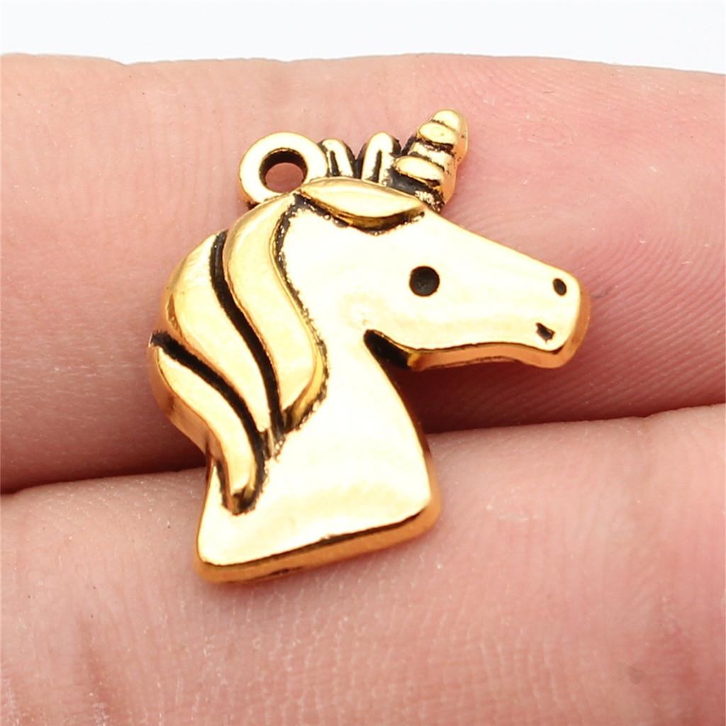 Unicorn Fantasy Creature Charm Antique Bronze Zinc Alloy Jewelry Making Supplies for Girls Pendants New Arrival