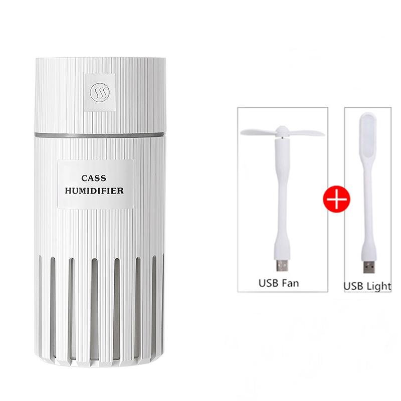 USB zvlhčovač vzduchu čistička vzduchu se 7 barevným LED světlem 320ml ultrazvukový generátor mlhy pro aromaterapii zamlžovač pro domácí aroma difuzér do auta