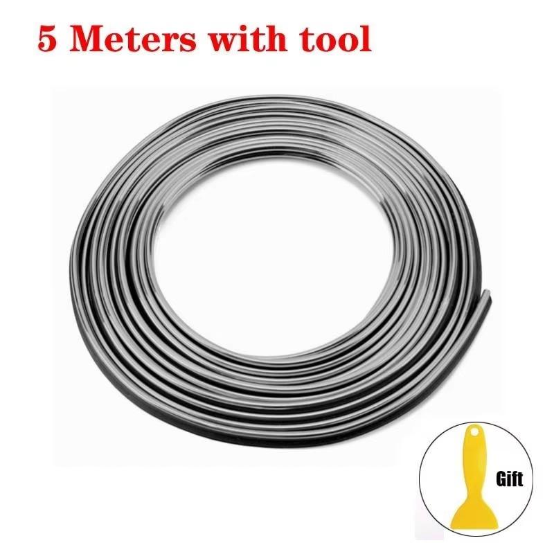 

5M Универсальная Автомобильная Молдинговая Декорация Гибкие Полосы Внутренние Авто Молдинги Отделка Крышки Автомобиля Приборная Панель Дверь Автостайлинг серебряный