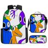 Rainbow Friends Student School Bag Boys Pen Lunch Bag Tuition Bag
