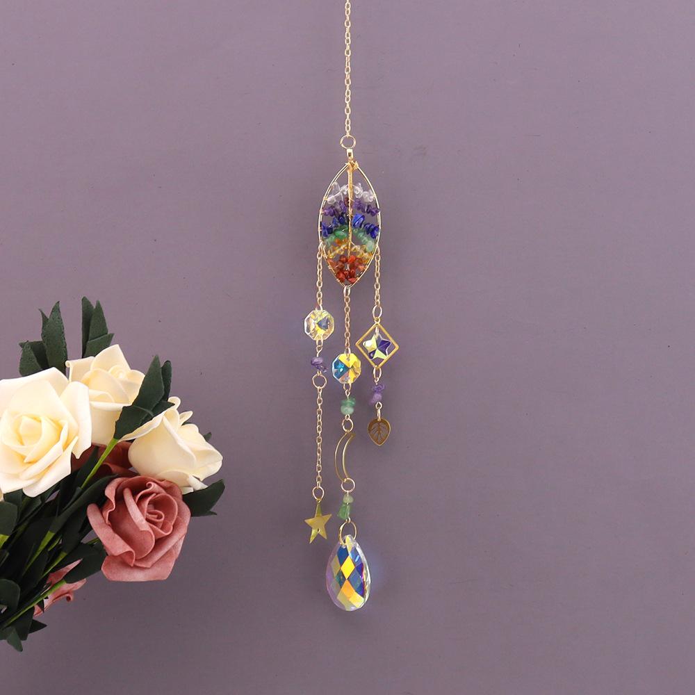 Crystal Tree of Life Rainbow Sun Catcher Pendant