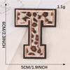 Embroidery Label Leopard Print English Alphabet Cloth Label Clothes And Hats Hand Account Diy Patch Accessories Embroidery Stickers Cloth Stickers