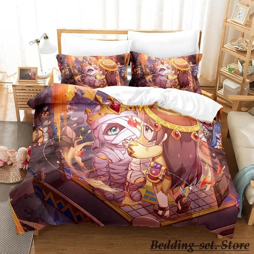 Mummy Girls Anime Bedding Set Single Twin Full Queen King Size Bed Set Adult Kid Bedroom Duvetcover Sets Anime Parure De Lit Bed