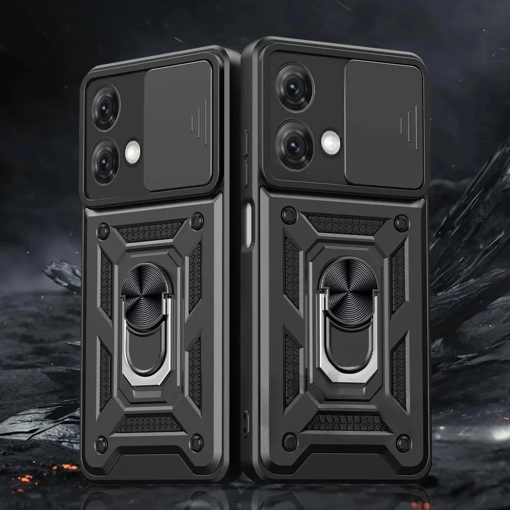 Armor Case For Motorola Mote G86 G56 G15 G05 G85 G75 G55 G35 edge 60 Fusion 60 Pro 60 Stylus 5G Ring Holder Lens Protect Cover