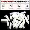 25Pcs White Nylon Single Head Fastener Durables  Multi-Purpose Hardware Accessories