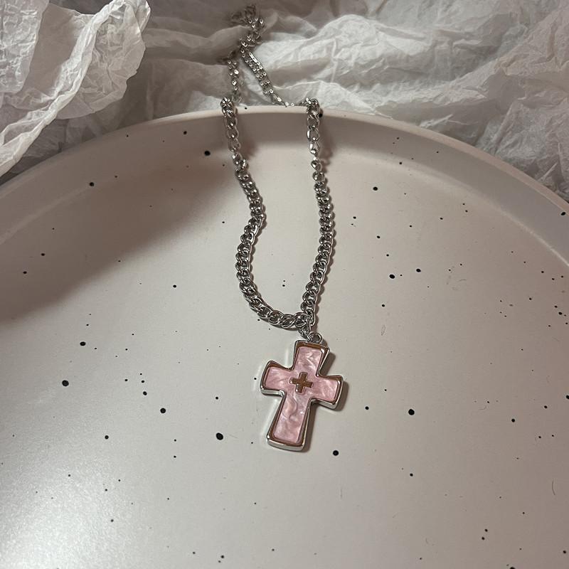 Harajuku Punk Love Heart Rhinestones Gothic Titanium Steel Necklace For Women New Cool Girl Party Jewelry Gifts For Friend