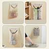 Wall Mounted Large Capacity Storage Bag Kitchen Garbage Bag Clutter Organizer Velcro Storage Pocket Multi-Purpose High Elastic