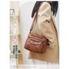 Women Bag Crossbody Bag Soft Leather Versatile Multi-Pocket Shoulder Bag Women Mom Bag Travel Backpack