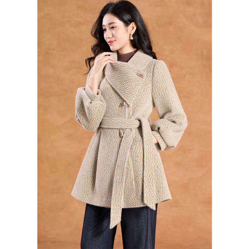 Kebeier Women's Irregular Design Winter Wool Coat