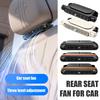 Car Seat Fan, USB Powered Rear Cooling Fan for Vehicle, Adjustable Headrest Mount, 3 Speeds Movable Air Outlet Fan