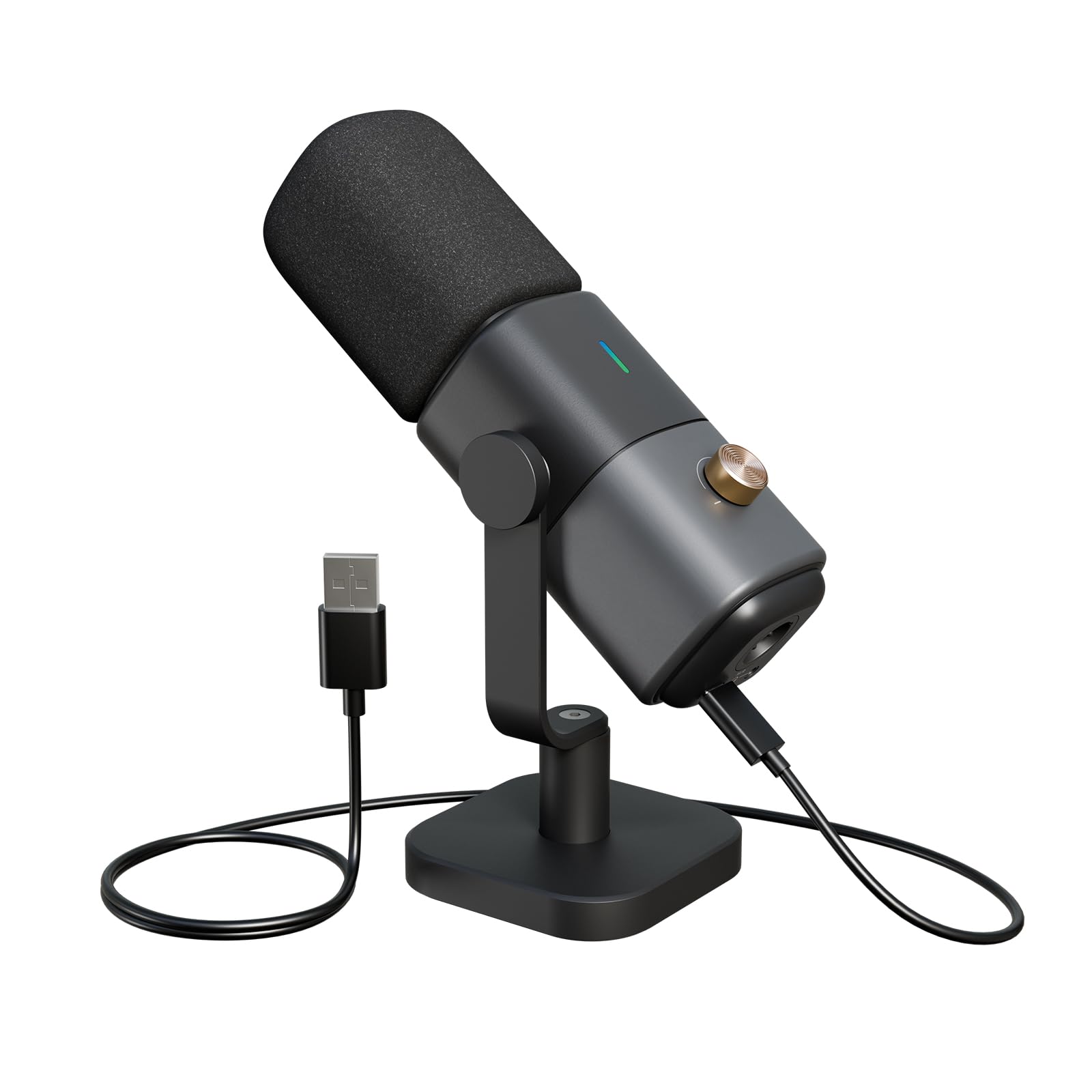 

Проводной конденсаторный микрофон NearStream AM25X для ПК, Сверхнаправленный, USB 2.0 Type-C, XLR разъем, 3.5 мм разъем для наушников, Регулируемая громкость,