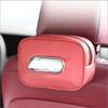 Car Tissue Box Holder Nappa Leather Car Center Console Armrest Napkin Box Sun Visor Backseat Tissue Case With Fix Strap