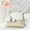 Pu Small Square Bag For Women With Inner Zipper Pouch For Daily Use