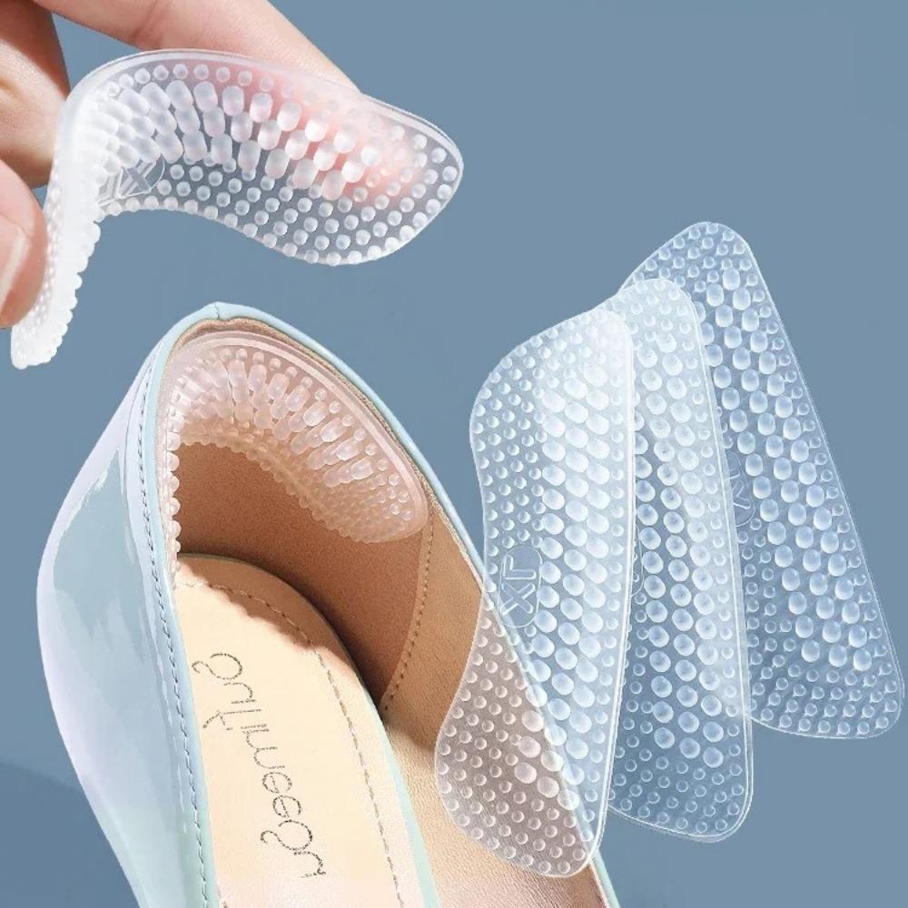 Upgraded Silicone Heel Grips Inserts Pads, Anti Slip Heel Cushion Stickers Foot Care Protector for Men Women Loose Shoes