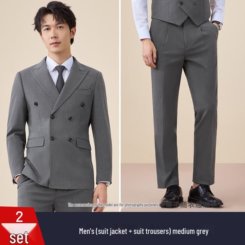 

Men s Slim-Fit Three-Piece Suit for Formal Events and Weddings M