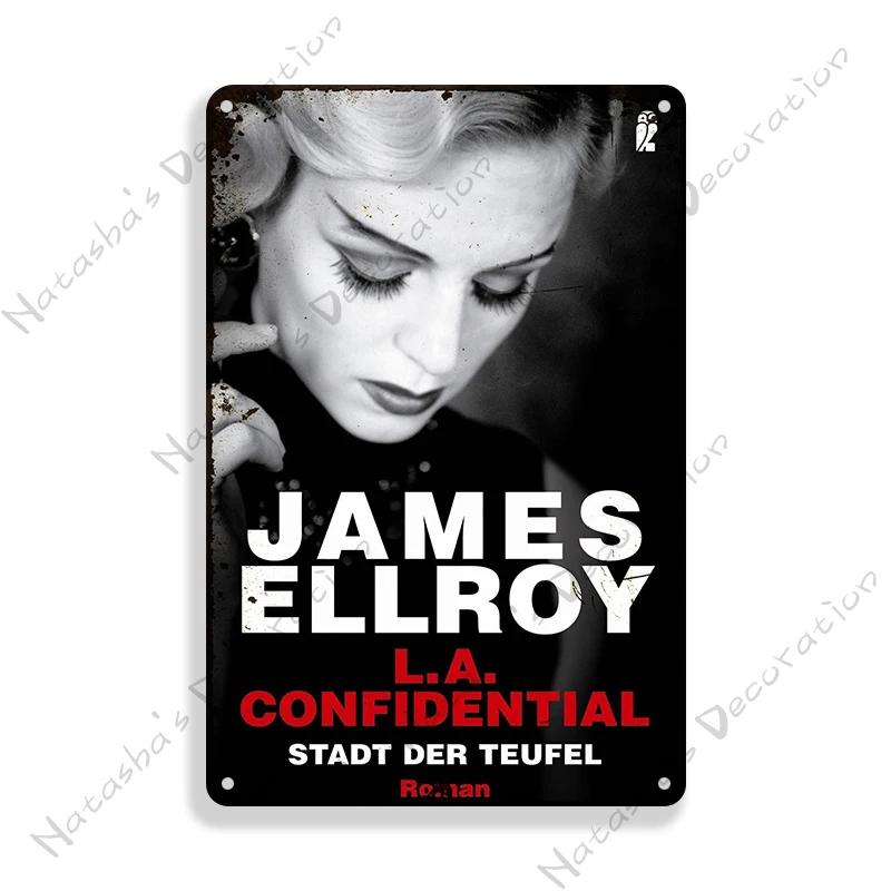 Classic Movie Sign L.A. Confidential Retro Meta Sign Rusty Metal Poster Home Bar Pub Decorative Sign Wall Decoration Wall Decor