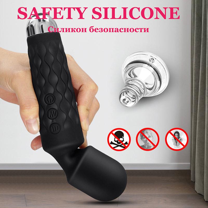 Av Vibrator Strong Magic Wand Waterproof Massager Clitoris Stimulator Sex Toys G Spot Usb Rechargeable Adult Female Sex Product