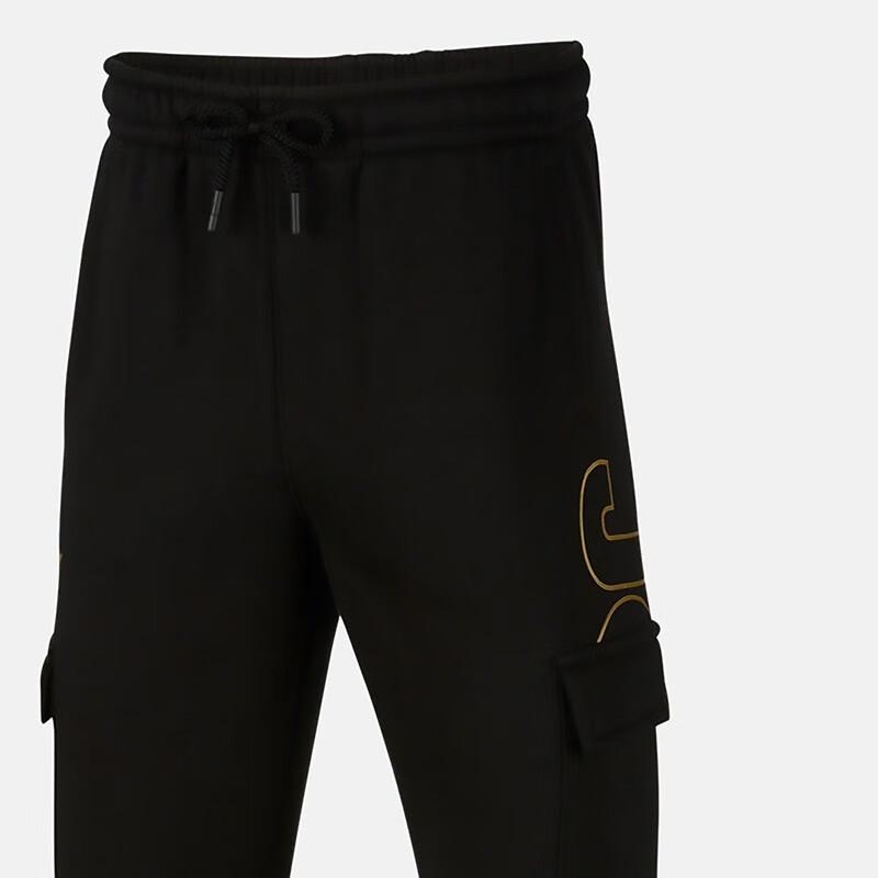 Jordan Letter Print Cuffed Knit Sports Pants Kids bottoms Black FD0719-010