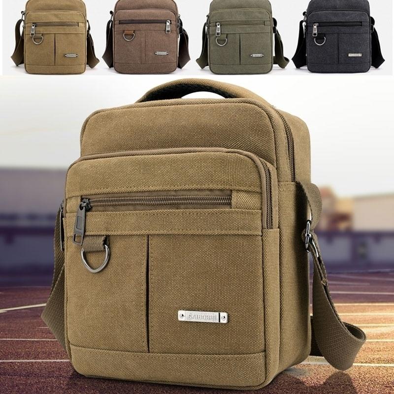 Men Canvas Shoulder Bag Casual Travel Men's Crossbody Bag Luxury Men Messenger Bags Satchel Handbags Tote