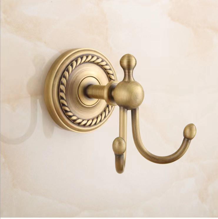 Nordic Copper Antique Twist Towel Rack Set - Bathroom Accessories & Storage