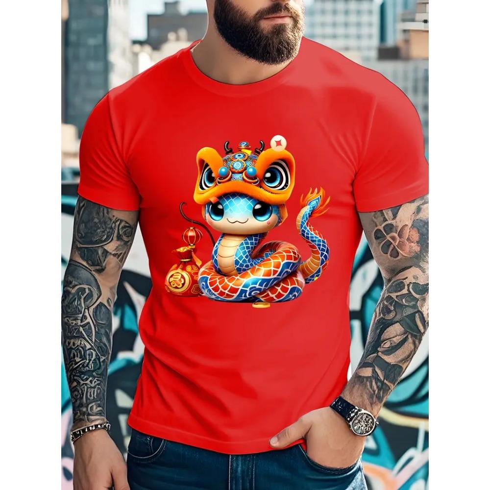 Year Of The Snake T Shirt 3d Printed Cute Snake Graphic T-shirt Men Women Fashion Crewneck Tee Shirt Chinese Style Tee Top S
