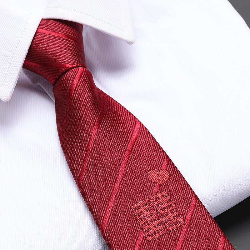 

Red Zipper No-Tie Wedding Men S Formal Tie Business Black Professional Groom Korean Version One-Pull Tie