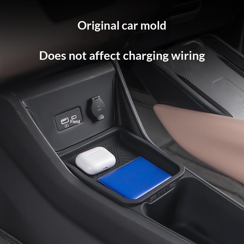 For Byd Dolphin Surf Dolphin Mini  Car Center Console Storage Box Armrest Box Lower Double Layer Organizer Silicone Interior