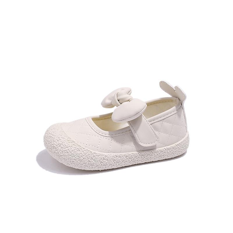 

Осень Новая Мода Девочки Липучка Бант Удобные Мягкая подошва Кожаные Туфли 32 бежевый