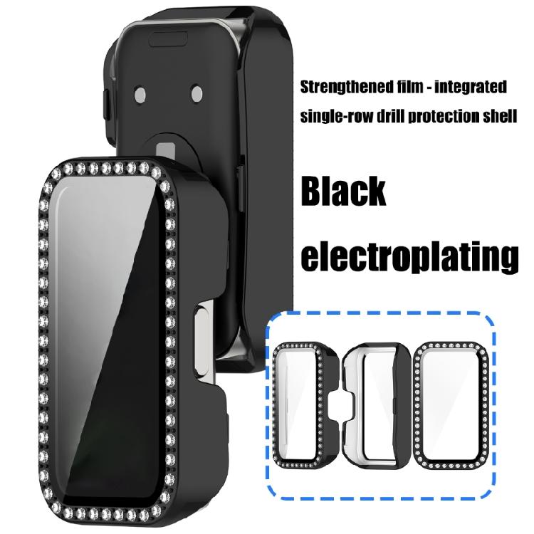 Glass+Case for Band 9/8 Tempered Glass Screen Protectors & Hard PC Protective Bumper Smartwatch Accessories