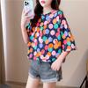 Harajuku Casual Oversized UNISEX Long T-shirt Woman Korean 2024 Summer Vintage Graphic Cartoon Print T Shirt Women Loose Y2k Gray Blue Top Streetwear