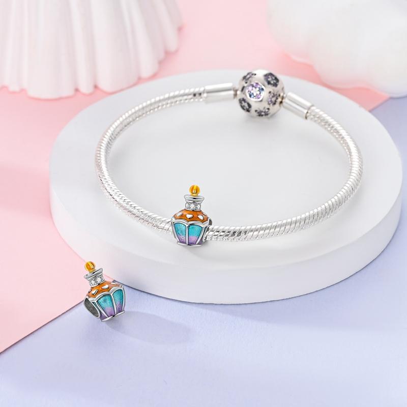 Copper High Heels Suitcase Travel Charms Beads Fit Original Bracelet Making For Woman Jewelry Gift