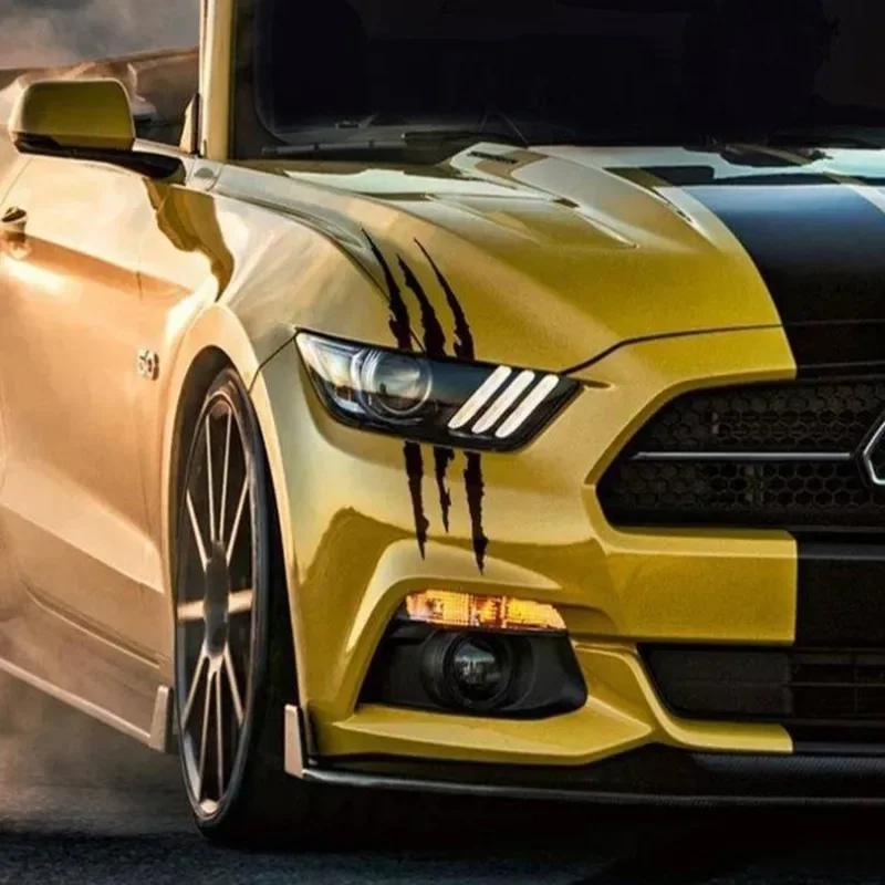 1/2PCS Auto Car Sticker Reflective Monster Claw Scratch Stripe Marks Headlight Decal Car Stickers Car Accessories Car-styling