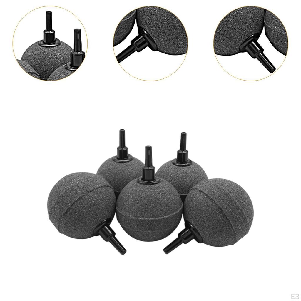 5 Pack Aquarium Air Bubbler 2 Inch Round Mineral Material for Pond Aeration