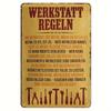 German Language Aluminum Metal Sign Lustiger Spruch Handwerker Garage Metallschild Werkstatt Vintage Retro Mechaniker Schrauber