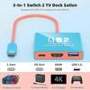 Dock für Nintendo Switch 2 mit 4K 60Hz TV-Ausgang, HDMI 2.0, PD 100W Schnellladung, USB 3.0 Port