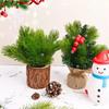 6-12cm Künstliche Kiefernnadeln Weihnachtsschmuck Falsche Pflanzen Zweige Grüne Kiefernnadeln DIY Weihnachtsbaum Kranz Dekoration Geschenke