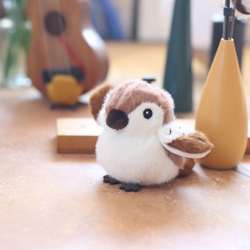 Delightful Miniature Bird Plush Toy Keychain Perfect For Bags And Soft Decor