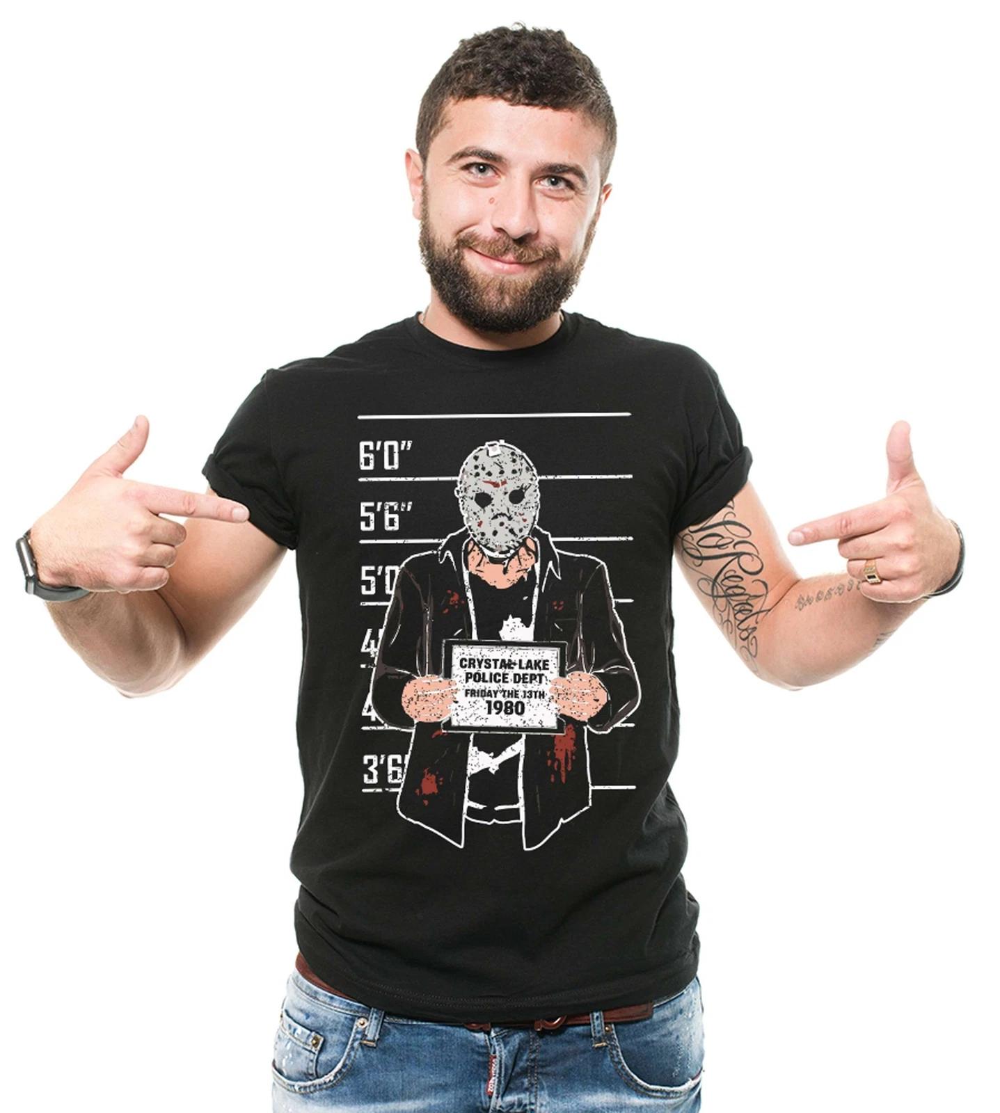 Jason Voorhees Shirt Horror Movie Shirt Jason Voorhees Police Mugshot Shirt S