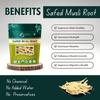 Raiz de Safed Musli Brijbooti 50g | Aumenta a Resistência, Força e Vitalidade Geral Naturalmente | Podi de Musli Siva | Shweta Musli