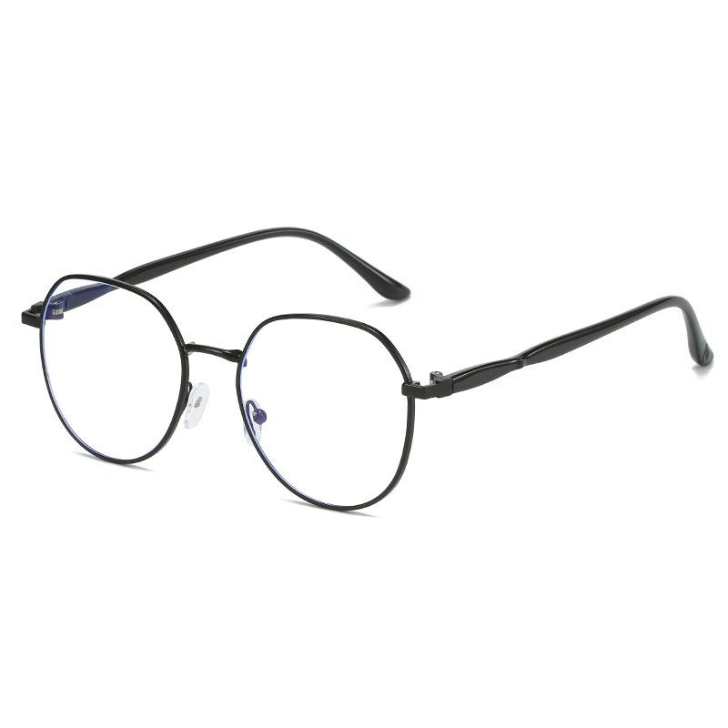 Pochromic Blue Light Blocking Glasses Women UV400 Anti Glare Retro Round Metal Glasses Frame Vintage Anti Blue Light Computer