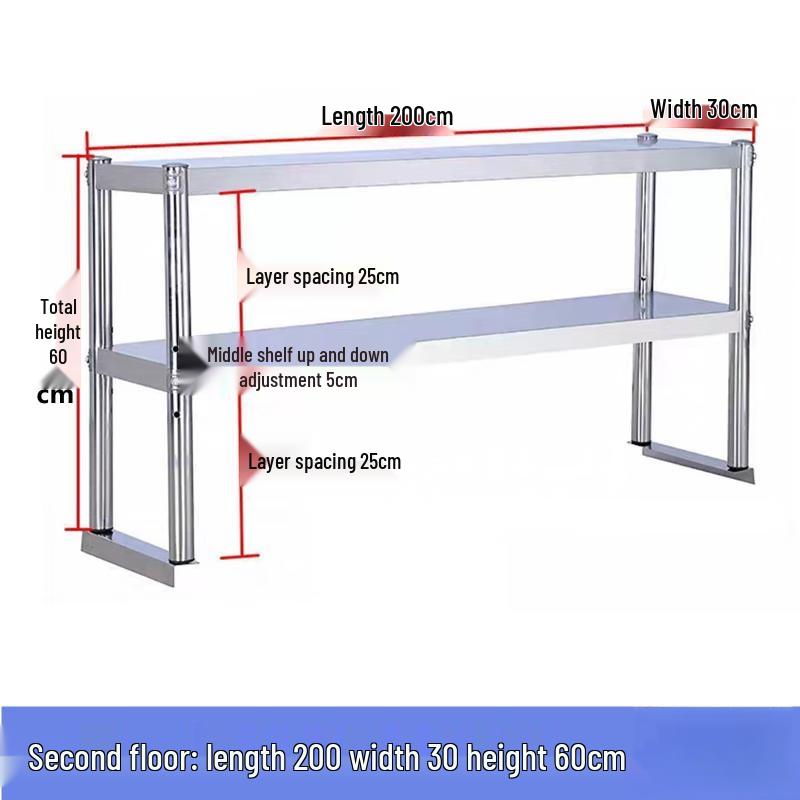 

Stainless Steel Adjustable Multi-Layer Standing Storage Rack