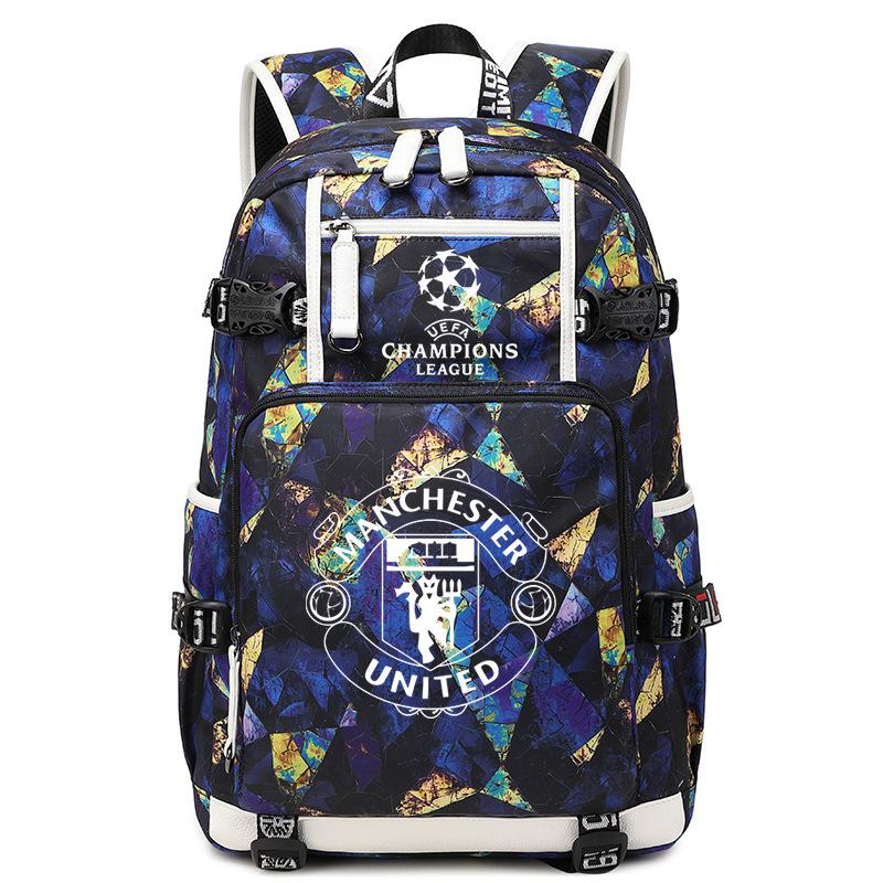 College Style Campus Leisure School Bag Printed Football Burden Reduction Ridge Protection Large Capacity Student Light Backpack