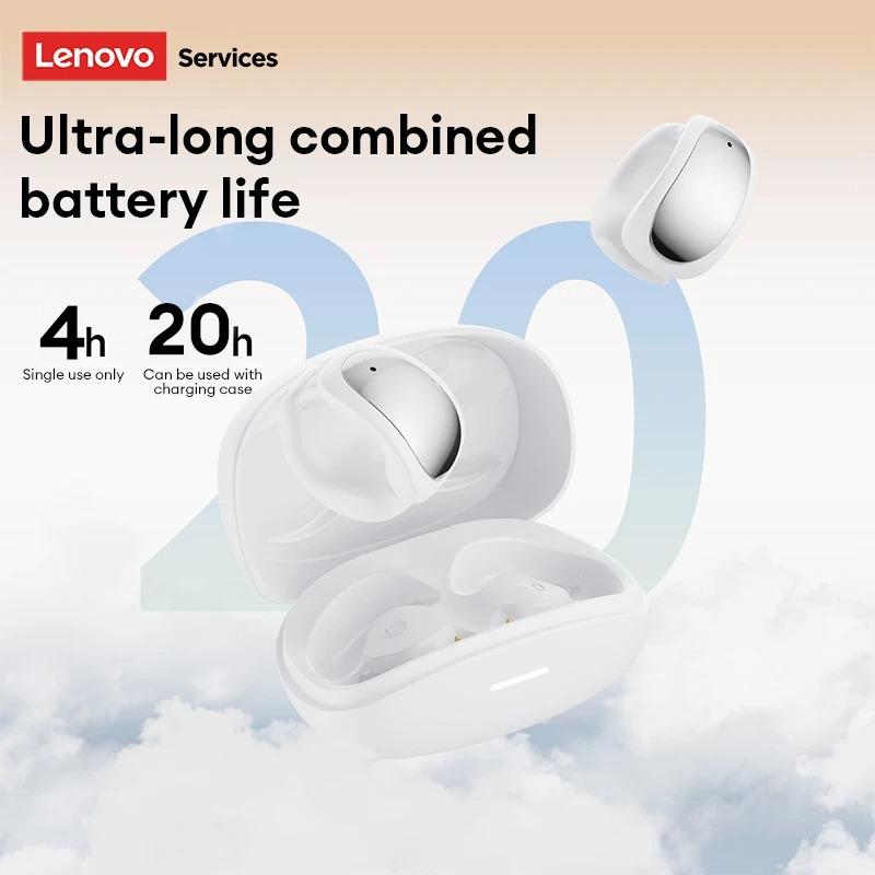Originální bezdrátová sluchátka Lenovo RS121 OWS otevřeného typu, s klipem na ucho, Bluetooth sluchátka, HiFi zvuk, pro sport a hry, s nízkou latencí, s mikrofonem, Nové