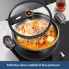 1pc Enamel Soup Pot Cooker Large Capacity Multifunctional Household Cookware Pressure Simmer Non-Stick Dual Handles Easy Cooking