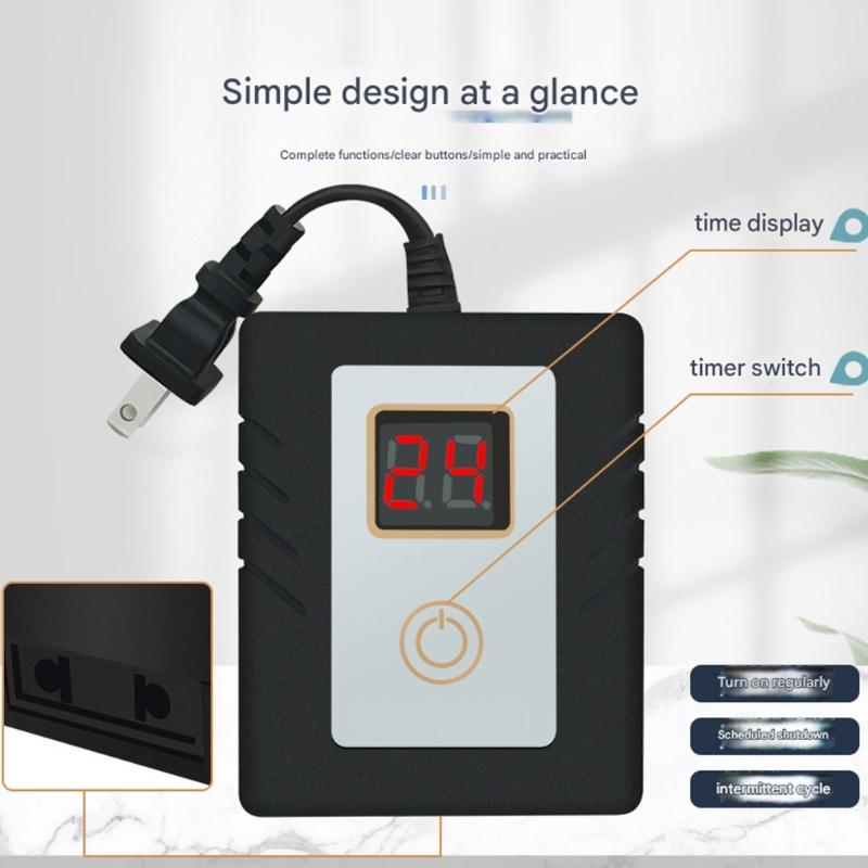 24H Digital LCD Timer Power Outlet Time Controller For Christmas Lights Aquarium Fan Automation 110V-220V 150W