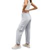 Women’s Loose Fit High Waist Cargo Pants with Multiple Pockets Elastic Waistband Drawstring Hem Casual Trousers for Daily Wear