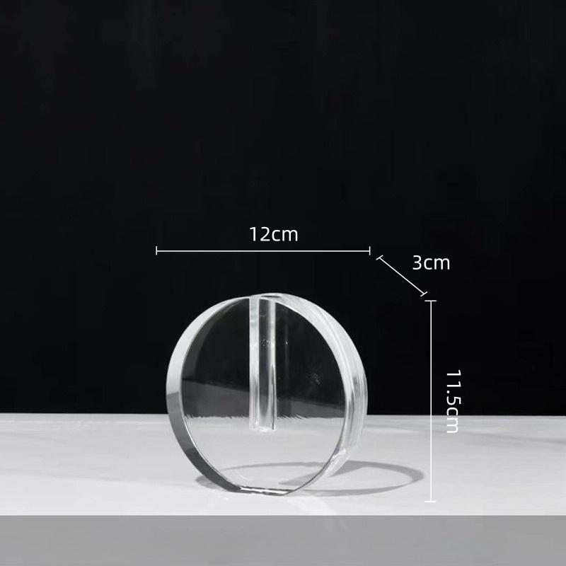 Creative Geometric Vase Transparent Circle Terrarium Glass Vase Crystal Ball Flower Arrangement Hydroponics Home Decoration