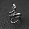 Modne zabytkowe pierścienie ze stali nierdzewnej 316L wąż dla mężczyzn i kobiet Punk Cool Animal Ring Party Couple Amulet Jewelry Gifts